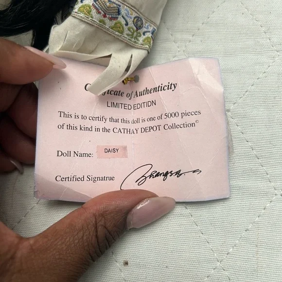 Swan Collection Porcelain Indian sleeping Baby Doll 13" - Picture 5 of 5